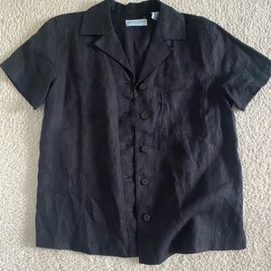 Vintage black shirt sleeved button down